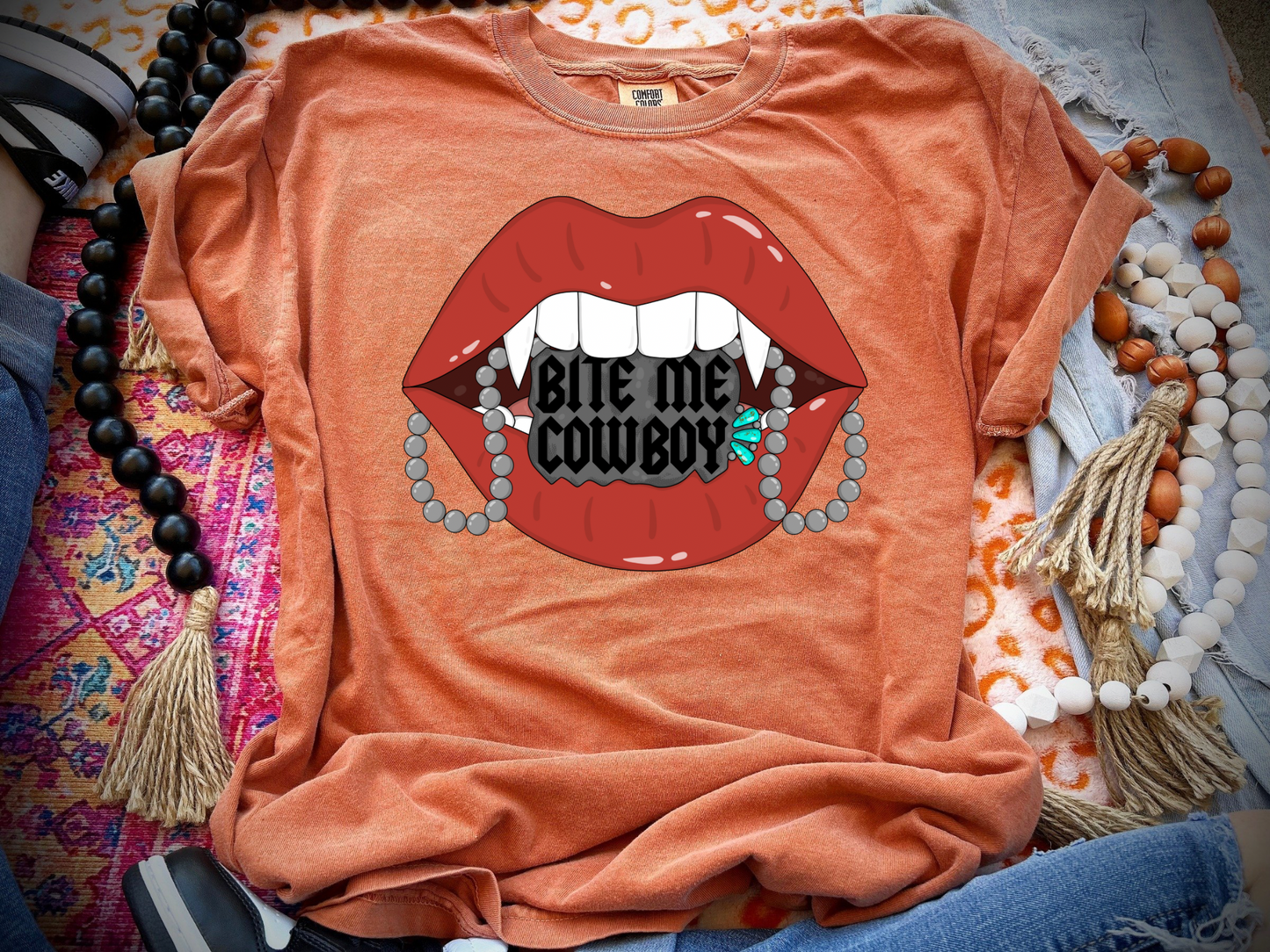 Bite me cowboy tee