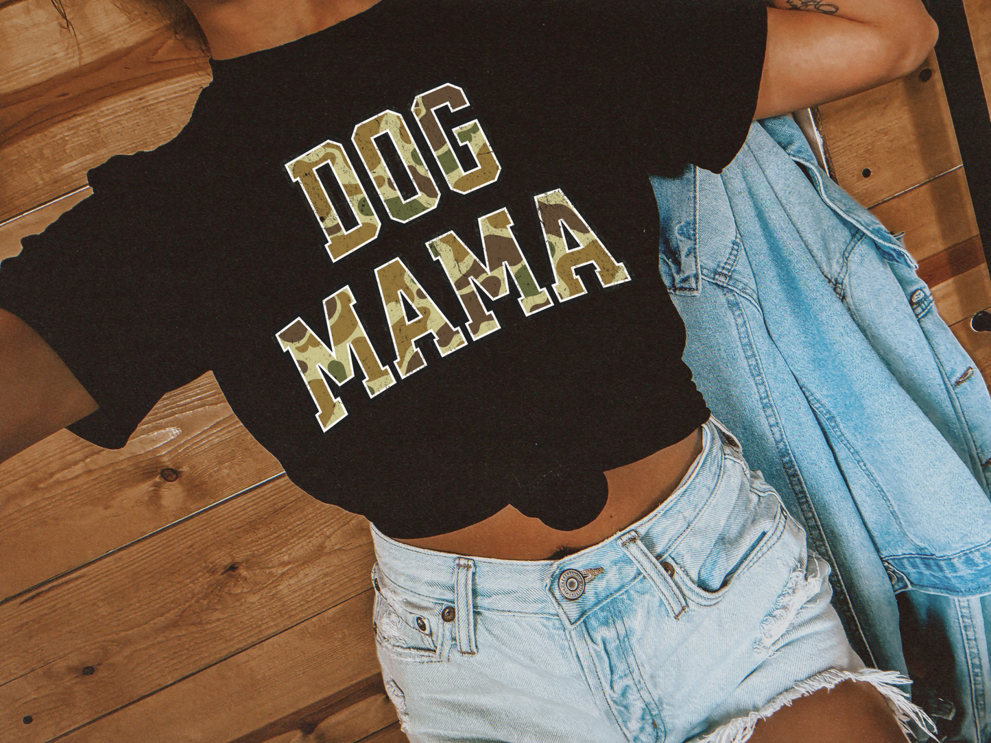 Dog Mama Camo tee