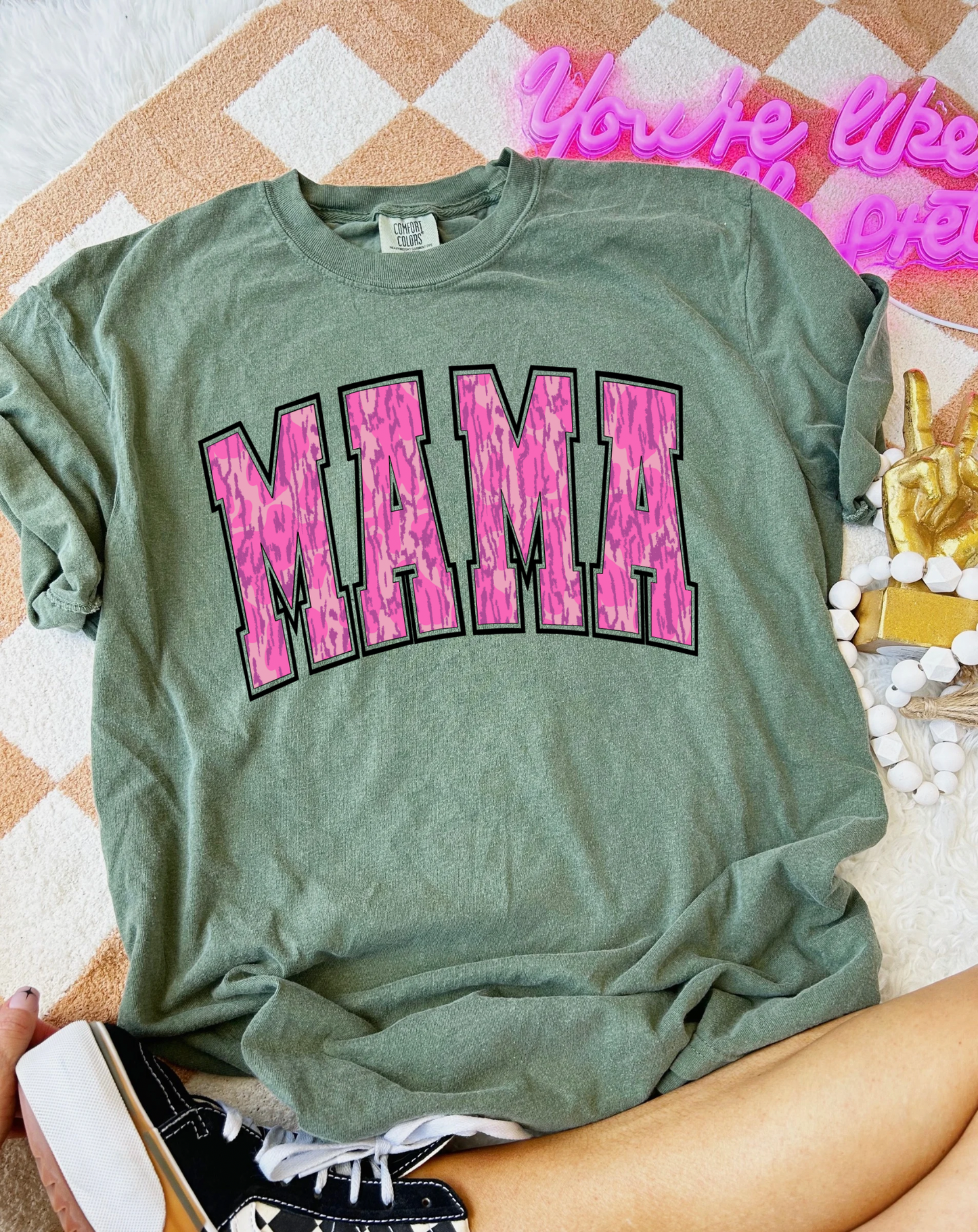 Pink Camo Mama Tee