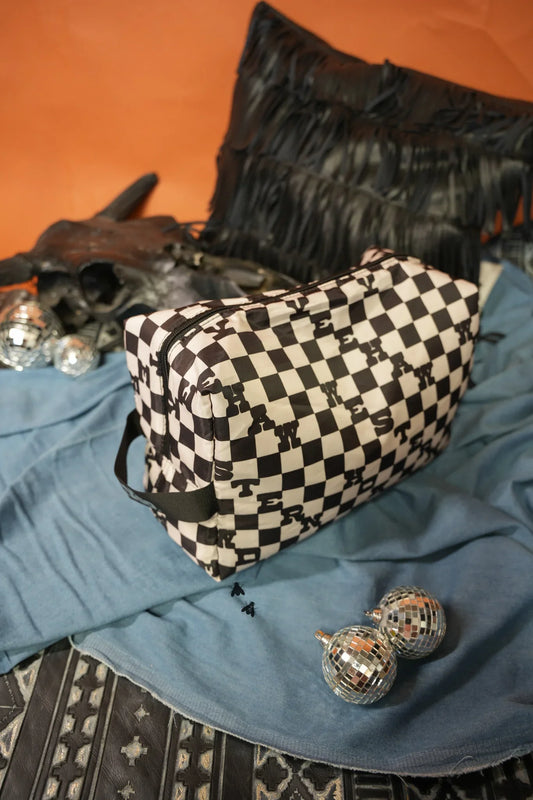 Checkered Traveler tote