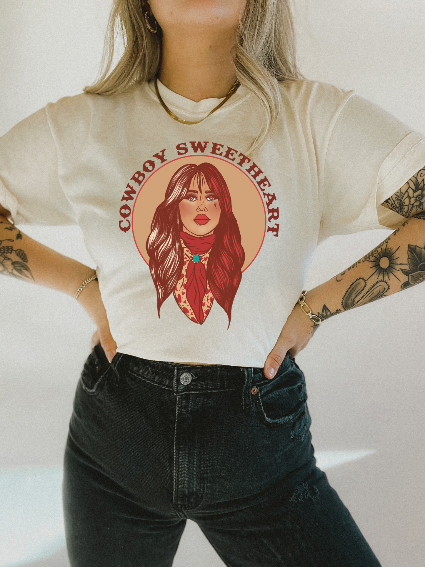 Cowboy Sweetheart Tee/Crew