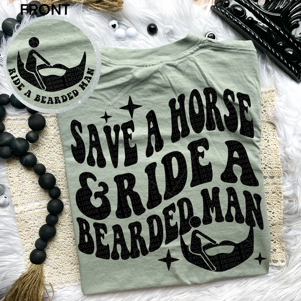 Ride A Bearded Man Comfort Colors Tee