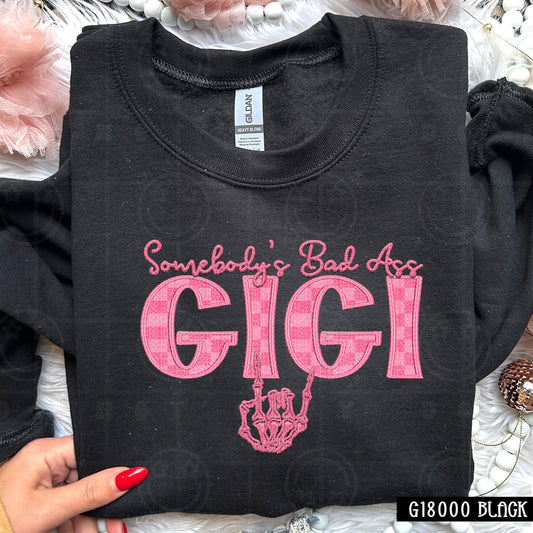 Somebody's Bad Ass Gigi | Comfort Colors Tee or Gildan Crewneck Sweatshirt