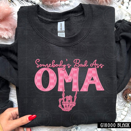 Somebody's Bad Ass Oma | Comfort Colors Tee or Gildan Crewneck Sweatshirt